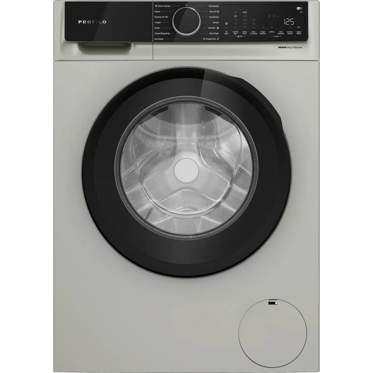 Bosch Profilo CGK252ZSTR 10 kg Maks. 1200 Dev./dak., Gümüş Çamaşır Makinesi