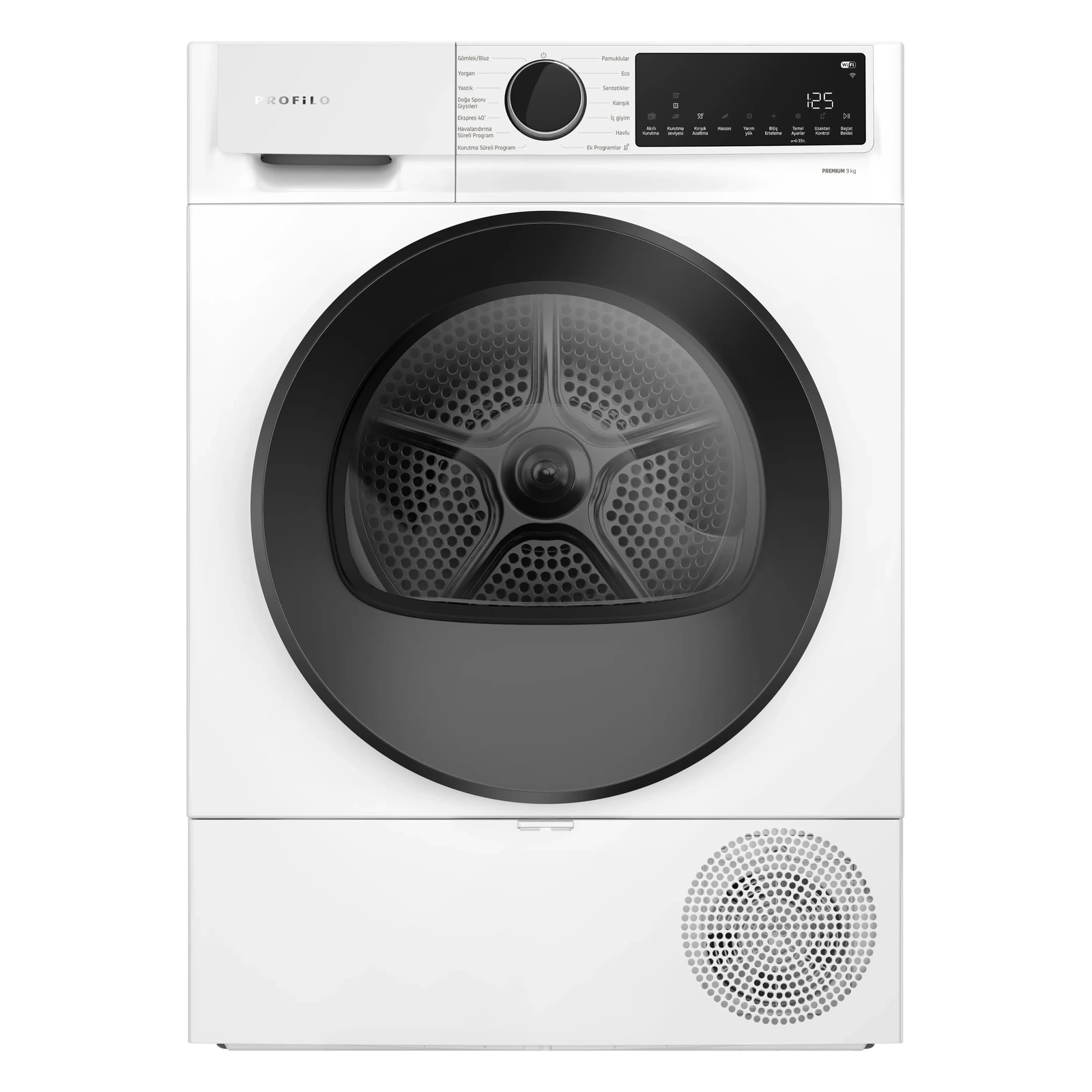 Profilo KM09611JTR 9 kg Beyaz Kurutma Makinesi Isı Pompalı Enerji Sınıfı D Dijital Kontrol Özellikleri